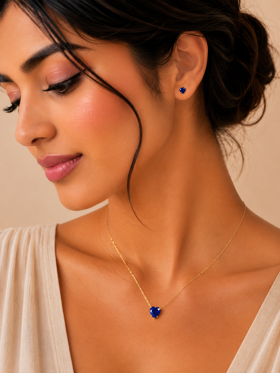 Célora Sapphire Heart Necklace