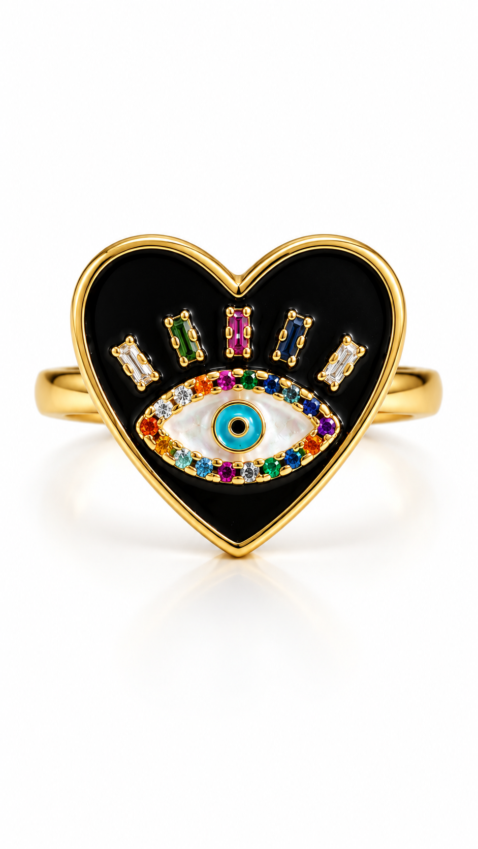 Noir Amulet Heart Ring