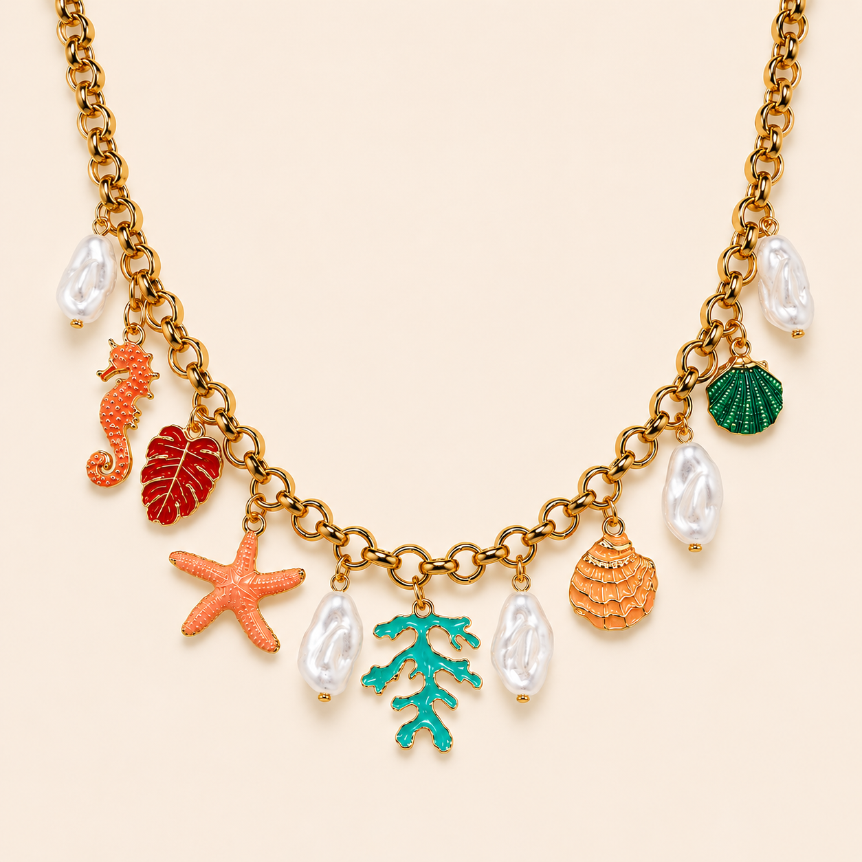 Coral Cove Charm Necklace