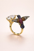 Noir Hummingbird Ring