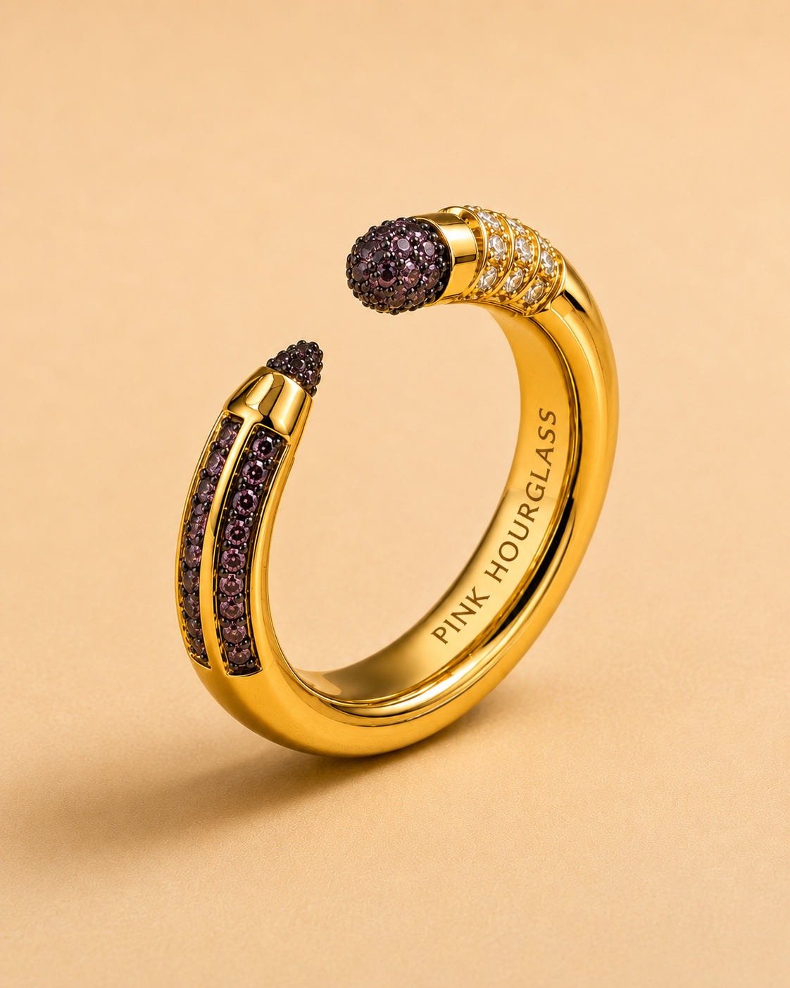 Plum Scribble Ring
