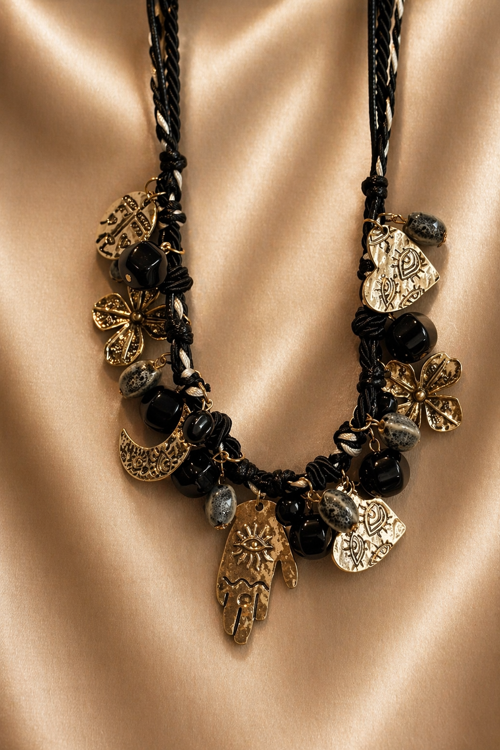 Eira Noir Statement Necklace