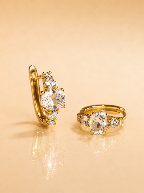 Auralis Crystal Hoops