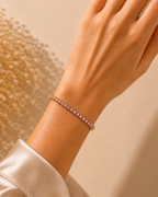 Roselle Pink Tennis Bracelet