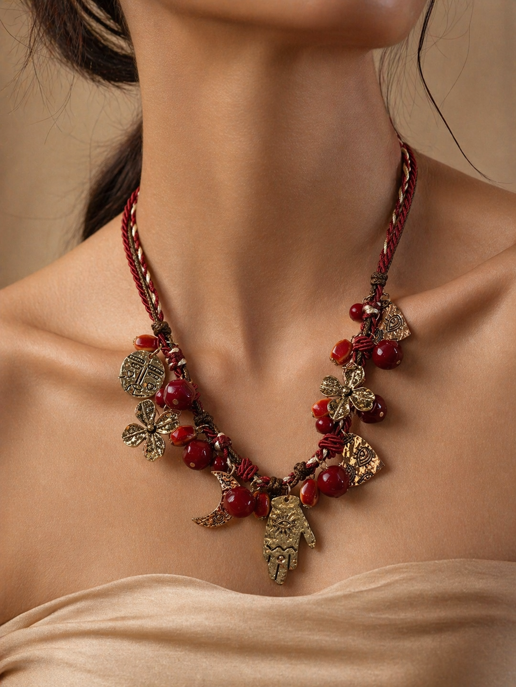 Noir Charm Talisman Necklace