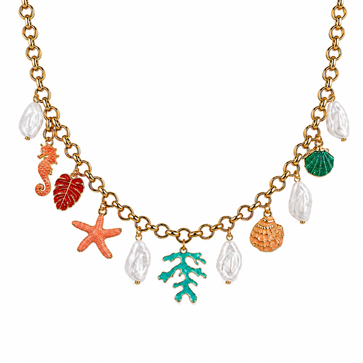 Coral Cove Charm Necklace