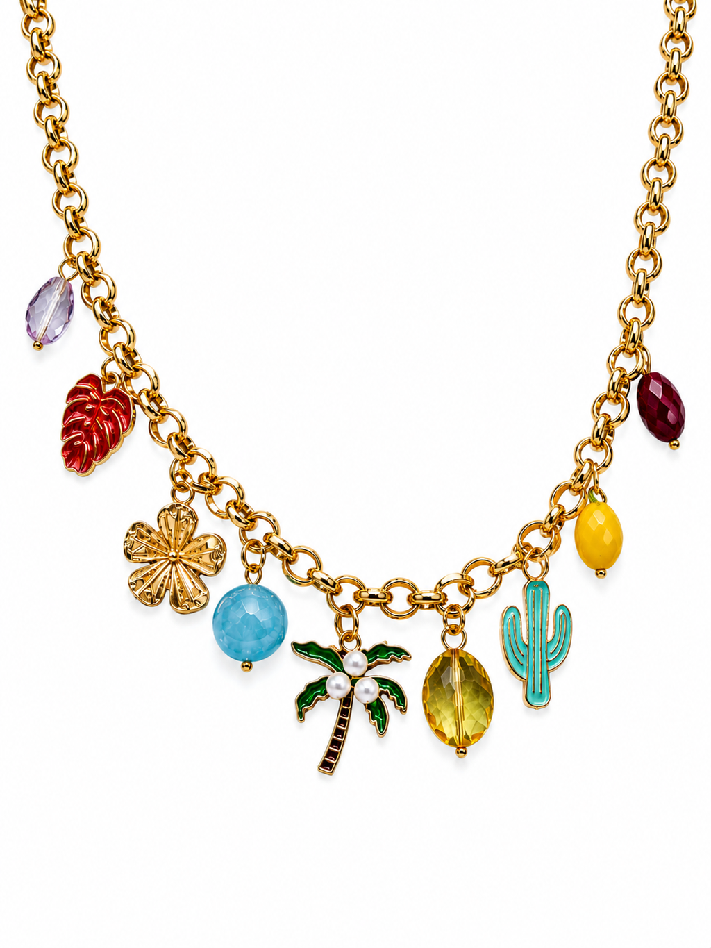 Sunset Tropica Charm Necklace