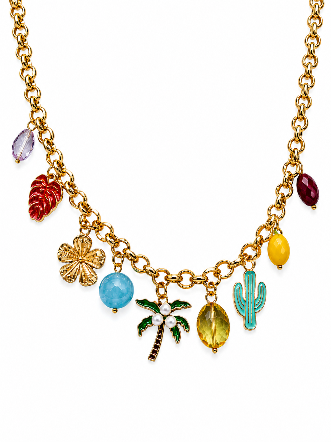 Sunset Tropica Charm Necklace