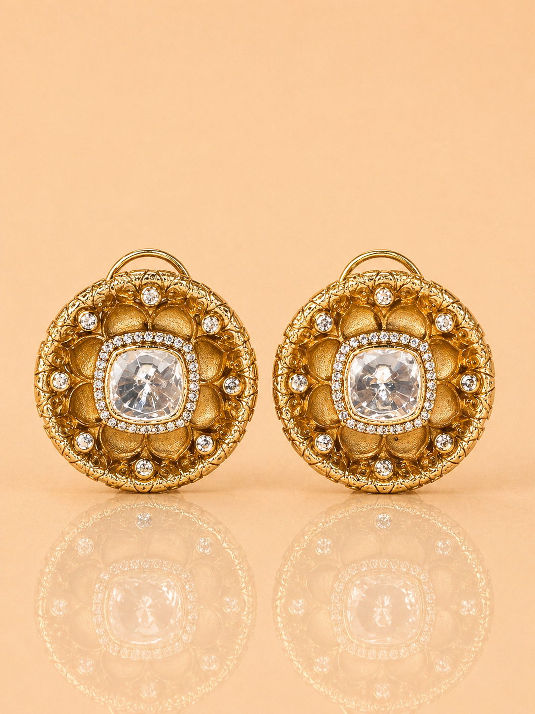 Regal Filigree Cushion Studs