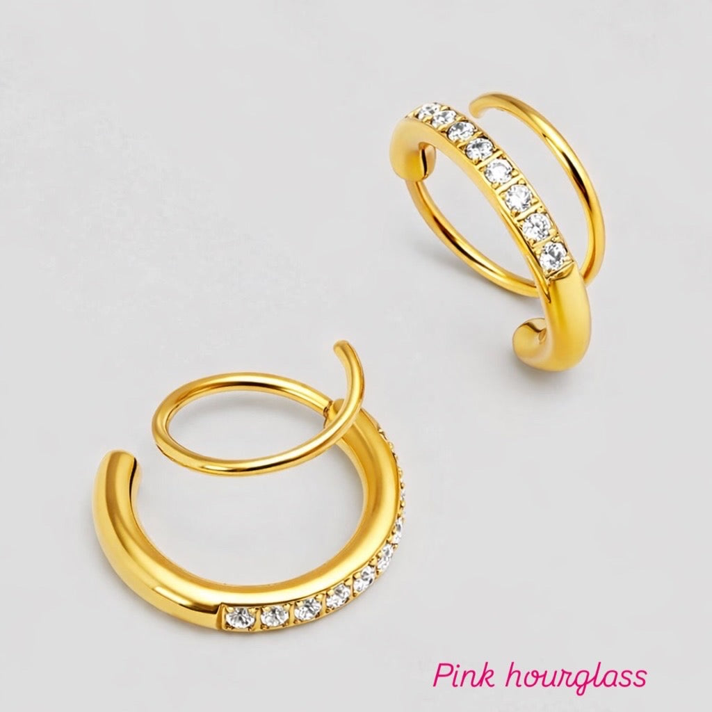 Luneira Double Hoops