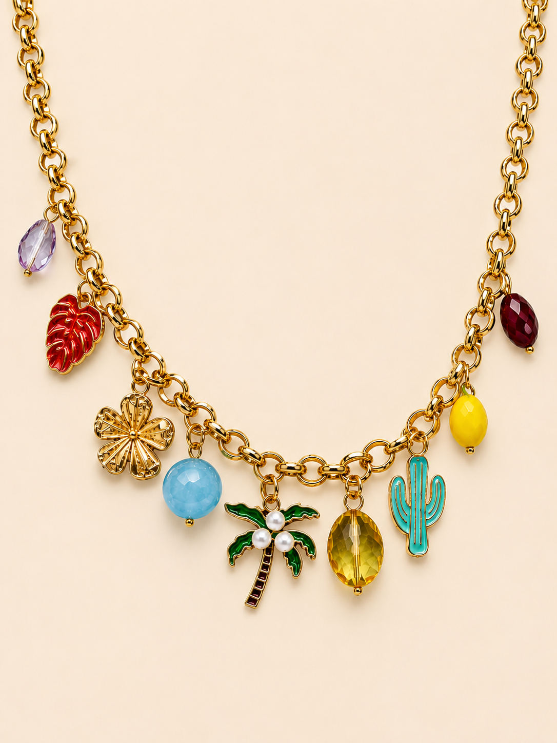 Sunset Tropica Charm Necklace