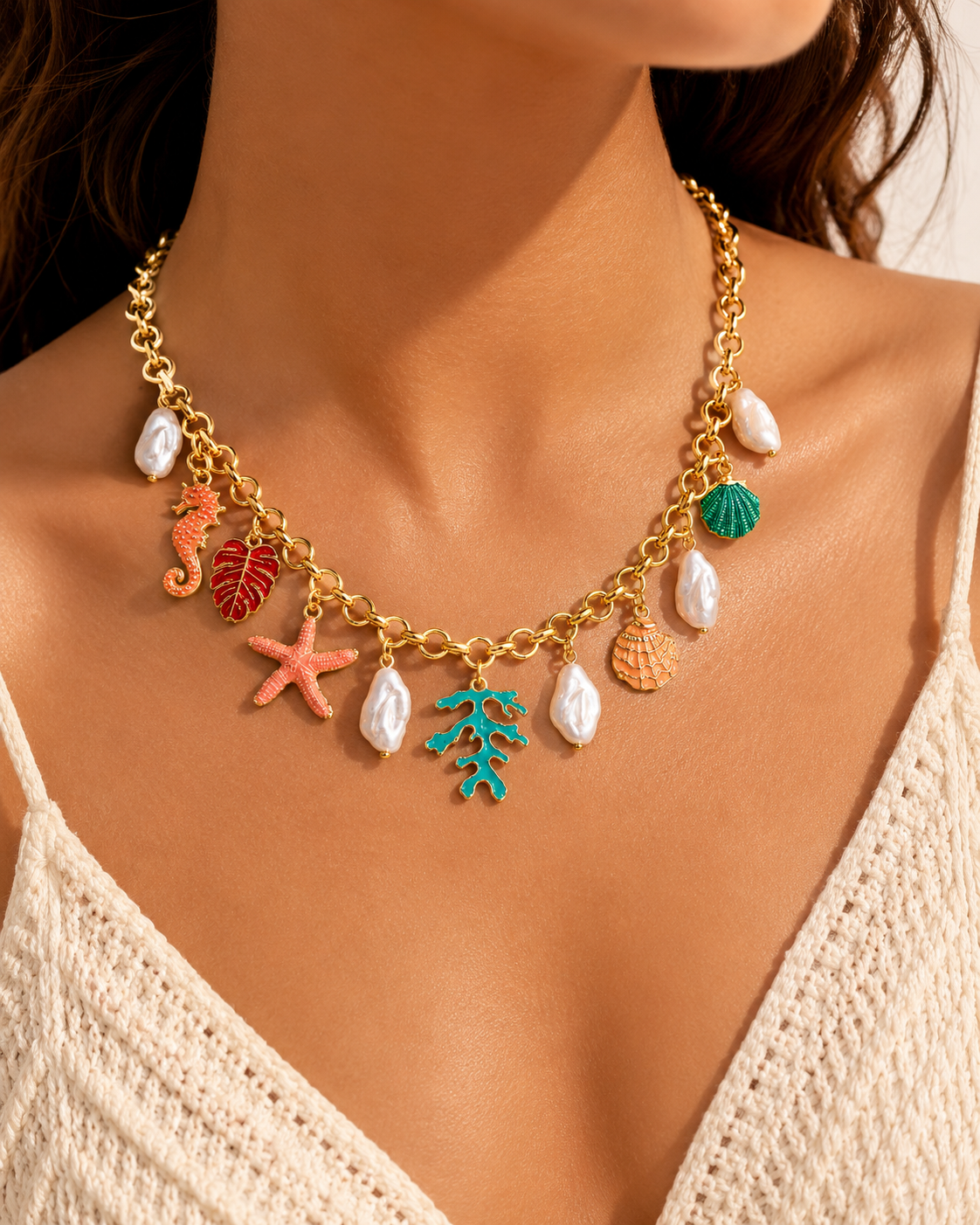 Coral Cove Charm Necklace