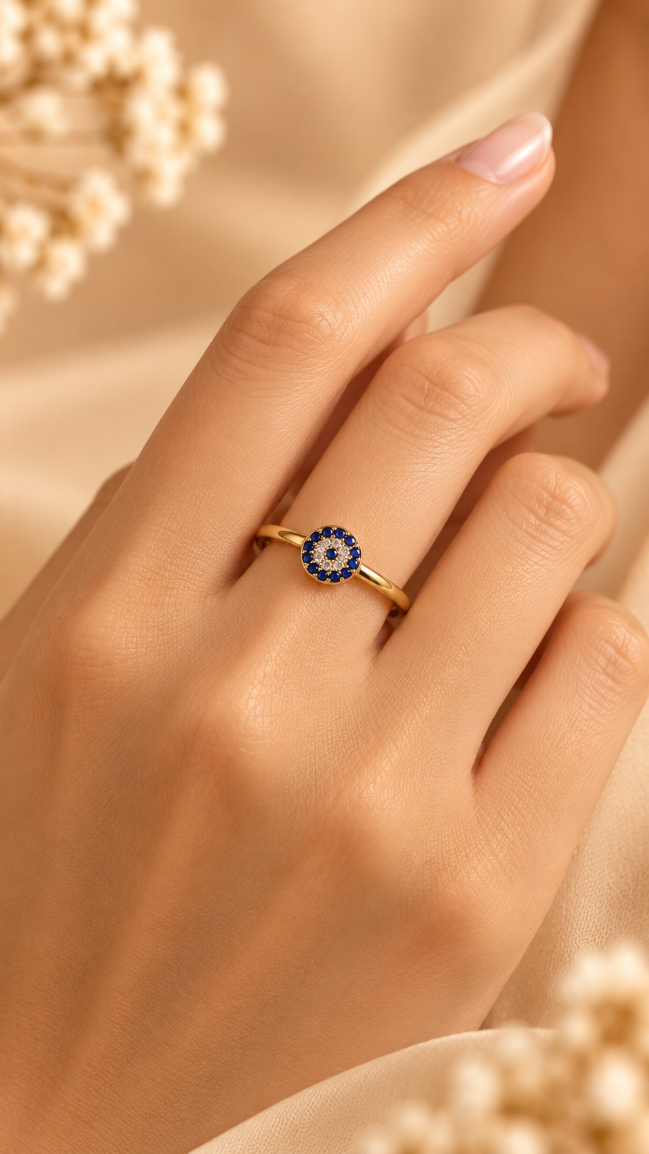 Sapphire Halo Ring
