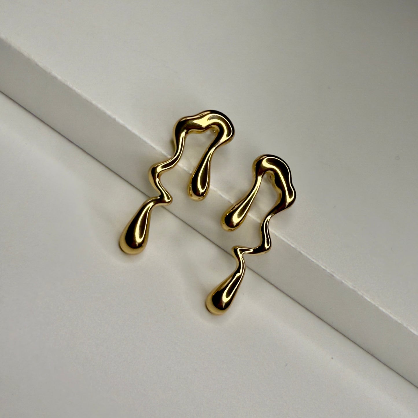 Molten gold Earring