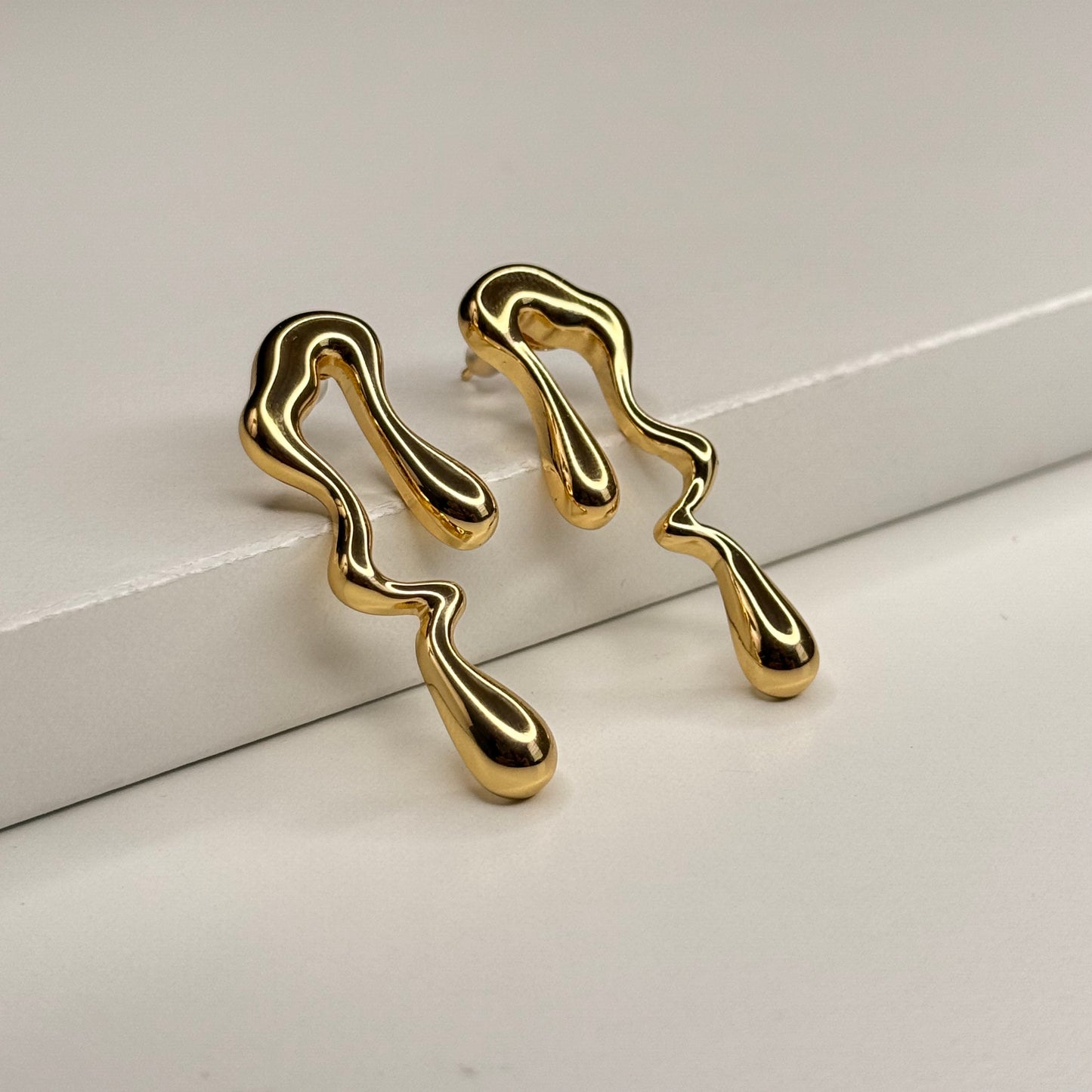 Molten gold Earring